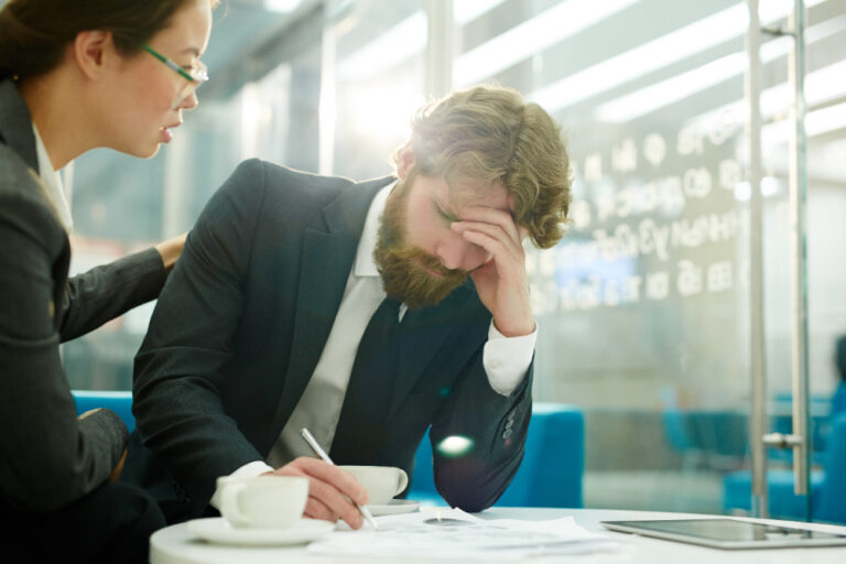 a man distraught over his pre-existing conditions regarding his personal injury case