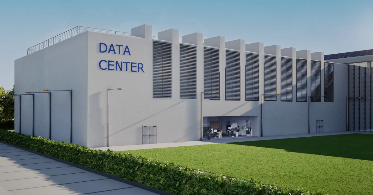 Image of a data center building.